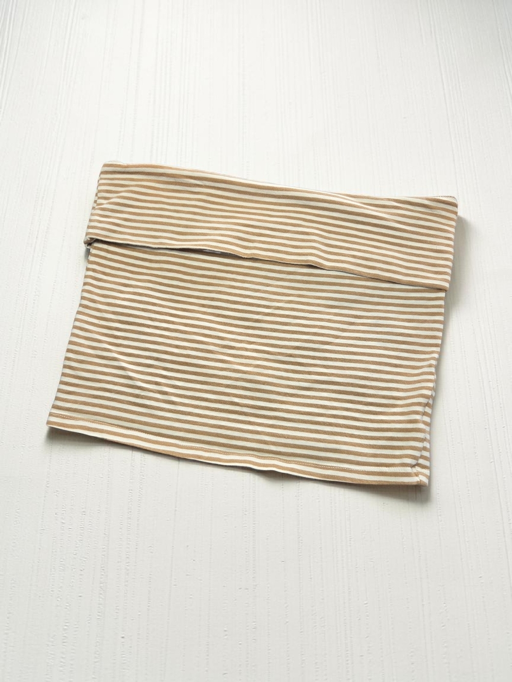 American Eagle Outfitters Beige and White Striped Tube Top-Size Med - Picture 2 of 7